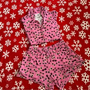 Talulah Pink and Gray Pajama Set